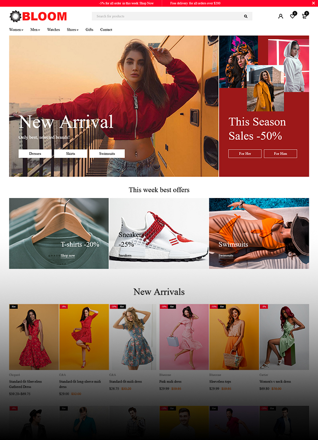 Bloom website design and website development project at Codecey